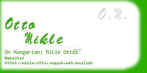 otto mikle business card